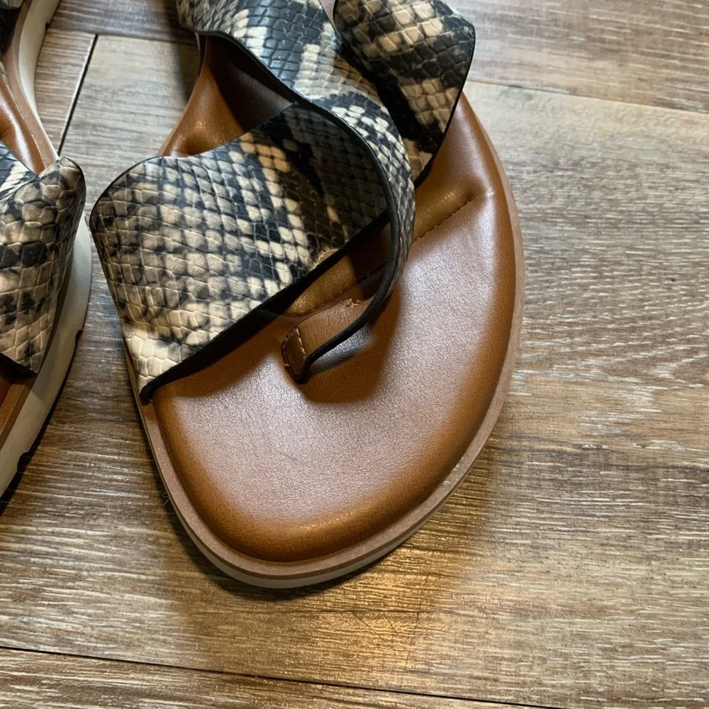 Franco Sarto Darious Snake Print Sandals 10